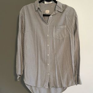 Striped button down blouse